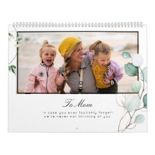 Calendrier Modèle photo Greenery Maman ID931