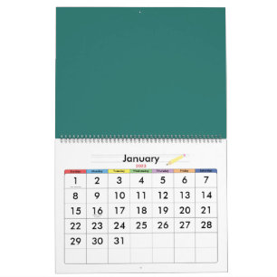 Calendrier Modèle vintage abstrait dessiné à la main