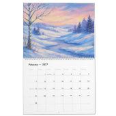 Calendrier Modèles de paysages des saisons (Feb 2027)
