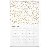 Calendrier Modern Abstract Black Gold 2027 Wall Calendar (Mar 2026)