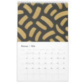 Calendrier Modern Abstract Black Gold 2027 Wall Calendar (Feb 2026)