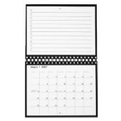 Calendrier Modern Black White Monogram Name To Do List (Mar 2027)