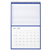 Calendrier Modern Business Logo Navy Blue To Do List (Mar 2026)