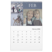 Calendrier Modern Elegant Color Family Photo Calendar (Feb 2026)
