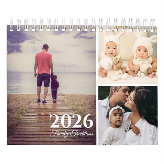 Calendrier Modern Family Traditions Photo 2026 (Protection)