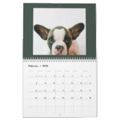 Calendrier Modern Green Scrapbook Pet Photo (Feb 2026)