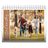 Calendrier Modern Minimal Terracotta One Photo Family (Protection)