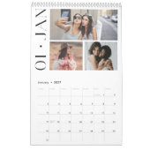 Calendrier Modern Minimalist Family 3 Photo Collage (Jan 2027)