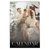 Calendrier Modern Minimalist Family 3 Photo Collage (Protection)