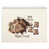 Calendrier Modern Minimalist Family Photo Calendar 2026 (Protection)