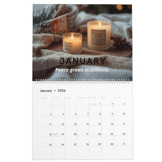 Calendrier Modern Minimalist Nature 2026 Wall Calendar (Jan 2026)