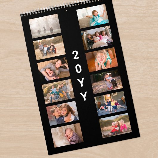 Calendrier Modern Photo Black Cover