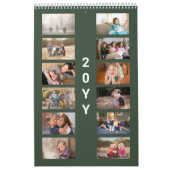 Calendrier Modern Photo Green Cover (Protection)