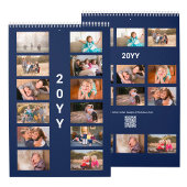 Calendrier Modern Photo Navy Blue Cover