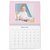Calendrier Modern Pink Baby Girl Family Photo Calendar 2026 (Mar 2026)
