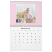 Calendrier Modern Pink Baby Girl Family Photo Calendar 2026 (Feb 2026)