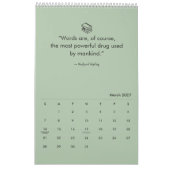 Calendrier Modern Readers Quotes Colorful Book Lovers 2026 (Mar 2027)