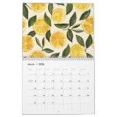 Calendrier Modern Scandinavian Floral Fruit | Folk Art Wall (Mar 2026)