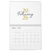 Calendrier Modern Simple Elegant 2026 Calendar (Feb 2026)