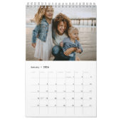 Calendrier Modern Stylish Trendy Script Family Photo Monthly (Jan 2026)