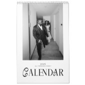 Calendrier Modern Typography Custom Newlyweds Wedding Photo (Protection)