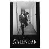 Calendrier Modern Typography Custom Newlyweds Wedding Photo (Protection)