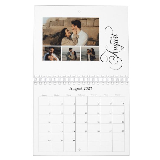 Calendrier Moderne Chic 4 Collage Photo 53 photos (Aug 2027)