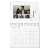 Calendrier Moderne Chic 4 Collage Photo 53 photos (Jan 2027)