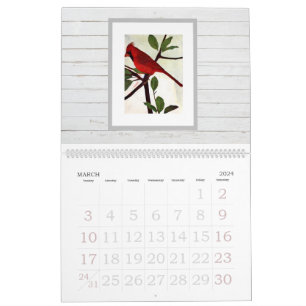 Calendrier Moderne Chic Design Aquarelle Birds