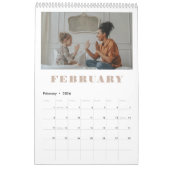 Calendrier Moderne Chic Multi Photo Famille souvenirs (Feb 2026)