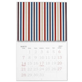Calendrier Moderne Chic Rayé (Mar 2027)