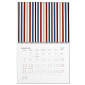 Calendrier Moderne Chic Rayé (Feb 2027)