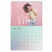 Calendrier moderne coloré pastel arc-en-ciel photo (Mar 2026)