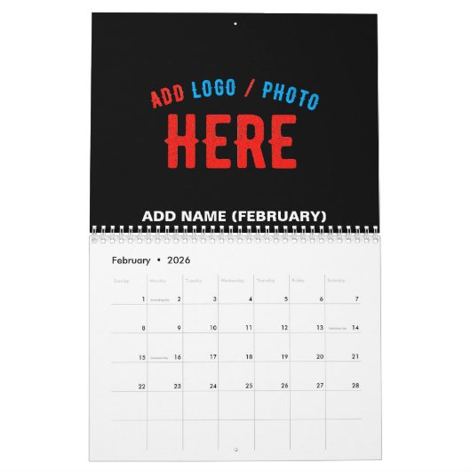 CALENDRIER MODERNE ET MODERNE PERSONNALISABLE NOIR VÉRIFIÉ (Feb 2026)