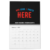 CALENDRIER MODERNE ET MODERNE PERSONNALISABLE NOIR VÉRIFIÉ (Feb 2027)