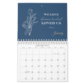 Calendrier Moderne Fleur Chrétienne Simple (Jan 2027)