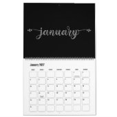 Calendrier moderne Funky noir et blanc (Jan 2027)