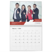 Calendrier Moderne géométrique Ajouter Nom de l'entreprise Ph (Feb 2026)