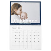 Calendrier moderne propre simple style typographie famille (Feb 2026)