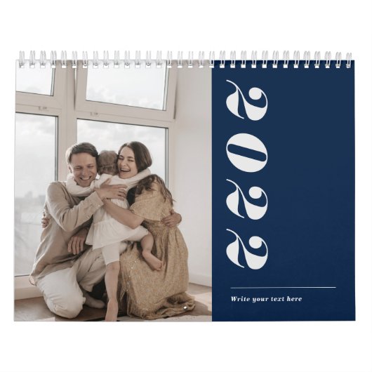 Calendrier moderne propre simple style typographie famille (Protection)