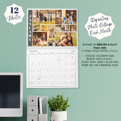 Calendrier Moderne Répétition 12 Photo Collage Couleur person