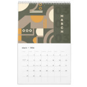 Calendrier moderne Retro Earth Tone Géométrique 20 (Mar 2026)