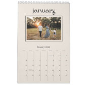 Calendrier moderne simple et élégant (Jan 2026)