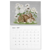 Calendrier moderne Vintage 2024 (Mar 2027)