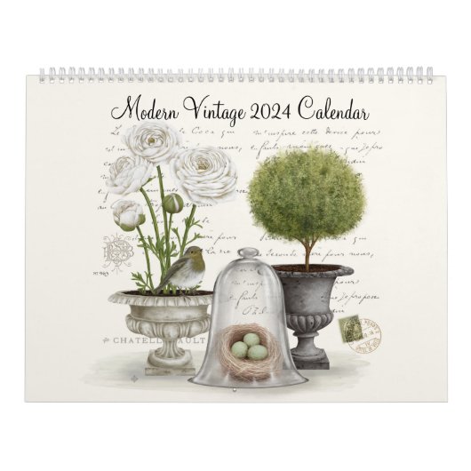 Calendrier moderne Vintage 2024 (Protection)