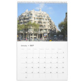 Calendrier Modernisme de 12 mois à Barcelone (Jan 2027)