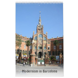 Calendrier Modernisme de 12 mois à Barcelone