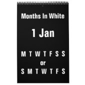 Calendrier Mois en blanc ~ 2025 (Protection)