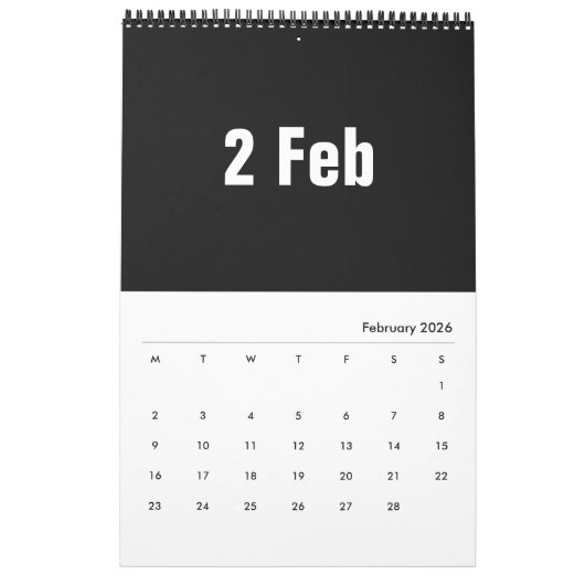 Calendrier Mois en blanc ~ 2025 (Feb 2026)