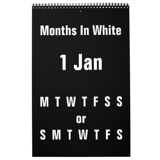 Calendrier Mois en blanc ~ 2025 (Protection)